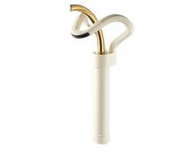 Grifo Lavabo Grifo de lavabo baño creativo con cascada, mezclador agua fría y caliente montado en la cubierta, cuerpo latón, grifos un solo orificio para Baño