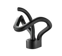 Grifo Lavabo Grifo de lavabo baño creativo con cascada, mezclador agua fría y caliente montado en la cubierta, cuerpo latón, grifos un solo orificio para Baño