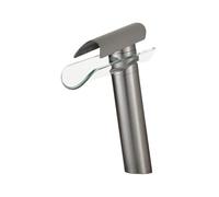 Grifo Lavabo Grifo de lavabo baño, fregadero cristal, grifos mezcladores agua fría y caliente Torneira, cascada con altura corta(Color3 L)