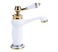 Grifo Lavabo Monomando Vintage, Grifo de Baño Clásico de latón macizo Grifo Lavabo Bañ Decoración del Hogar Juego Central