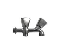Grifo lavadora doble rosca v/metal cromado 1/2