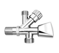 Grifo Lavadora Mixto con Llave Escuadra 1/2 x 3/4 x 3/8 para Lavadora Lavavajillas y Grifo Valvula Angular de Laton Cromado Alta Presion PN16 Conexion Universal FLUVIA