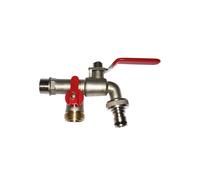 Grifo manguera doble salida 1/2 x 3/4 x 3/4