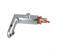 Grifo mezclador automático de lavabo con sensor infrarrojo, cuerpo de latón, pantalla digital, control de temperatura, diseño manos libres para baños del Reino Unido (cromo)