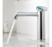 Grifo mezclador cromado para lavabo de baño, grifo de un solo agujero para baños modernos, grifo de lavabo de 1 agujero para una fácil instalación y diseño elegante