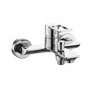 Grifo mezclador de baño con ducha STYL cromado Edouard Rousseau - Boquilla móvil - Aireador ahorro de agua - Cartucho cerámico diámetro 35 mm