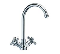 Grifo Mezclador de Cocina Cromada de Caño Alto con Doble Comando - (H15T5C)