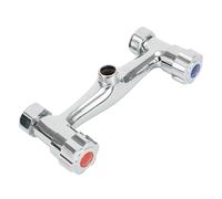 Grifo mezclador de ducha cromado con doble salida para baños del Reino Unido, cuerpo de latón, construcción de cobre, diseño de grifo de ducha de barra, compatible con termostático