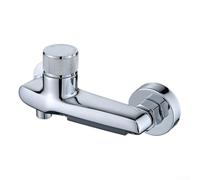 Grifo mezclador de ducha de baño con triple válvula montada en cubierta de latón desviador de 3 vías con interruptor de auricular para bañera ajustable 130-170 mm distancia central moderno acabado