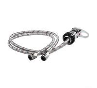 Grifo mezclador de ducha RV 12 de acero inoxidable con una sola palanca, mezclador caliente y frío, colas de ajuste a presión de 400 mm y salida G 1/2 para autocaravanas, tamaño del orificio de