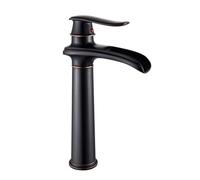 Grifo mezclador de latón de estilo antiguo, monomando para lavabo alto con agua caliente/fría, mangueras estándar del Reino Unido