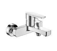 Grifo mezclador ducha Korec, grifo ducha monomando, cartucho cerámico baño, material latón, cromo, medida G1/2. (Vintage)