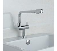 Grifo mezclador Fregadero de cocina, grifo de Solo Frío, grifo giratorio de cobre completo de un solo orificio, balcón, lavandería, piscina, fregona, grifo de piscina La salida de agua se puede girar.