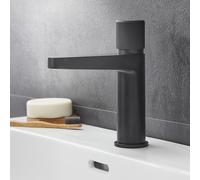 Grifo Mezclador Monoforo para Lavabo con Botón a Presión en Estilo Moderno - Oro Satinado - Idro