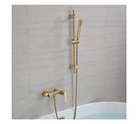 Grifo mezclador monomando for baño, color dorado, juego de ducha, gris pistola(Brushed Gold)