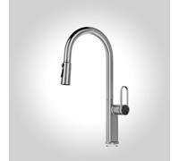 Grifo mezclador verde con cabezal giratorio de 360°, grifo mezclador de fregadero de un solo agujero para cocinas modernas, fácil limpieza y flujo de agua versátil