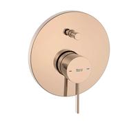 Grifo monocomando empotrable de ducha con inversor de 16 cm color oro rosado Ona Roca - Sin cuerpo empotrable