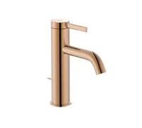 Grifo monocomando para lavabo con diseño circular y acabado en oro rosa de Ona Roca