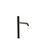 Grifo monomando alto para lavabo con latiguillos flexibles acabado negro metalizado Study Tres