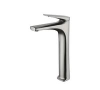 Grifo monomando con caño alto para lavabo hecho de acero inoxidable con acabado satinado Delos de Imex - Gris / Acero inoxidable / Imex