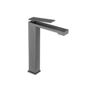 Grifo monomando con caño alto para lavabo hecho de latón con acabado black gun metal Pisa de Imex
