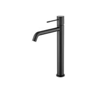 Grifo monomando con caño alto para lavabo hecho de latón con acabado negro mate Genova de Imex