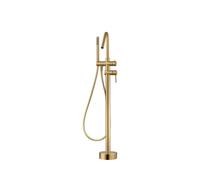 Grifo monomando de bañera con ducha de mano fabricado en latón con acabado oro cepillado Corcega de Imex