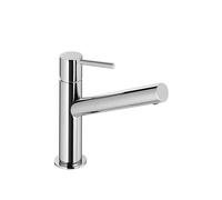 Grifo monomando de caño bajo para lavabo con acabado cromado MAX Tres - Sin válvula