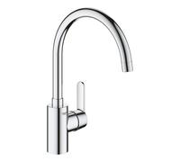 Grifo monomando de cocina caño alto grohe get fregadero 1/2 gris brillo