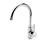 Grifo Monomando de Cocina con Caño Curvado para Instalación Sobre Repisa Cromado Targa Roca