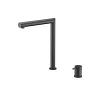 Grifo monomando de cocina con caño plegable de latón y de acabado negro mate Itaca de Imex - Negro / Latón / Imex