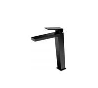 Grifo monomando de diseño alto para lavabo fabricado en latón de acabado negro mate Art de Imex - Sin válvula