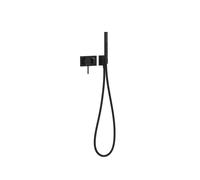 Grifo monomando de ducha empotrable de latón con acabado negro mate de tres vías TRES