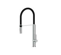 Grifo monomando de fregadero con acabado cepillado y manguera de silicona opcional Pilot Källa - Gris