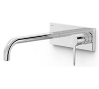 Grifo monomando de instalación empotrada para lavabo con acabado cromado Study Tres - Sin cuerpo empotrable
