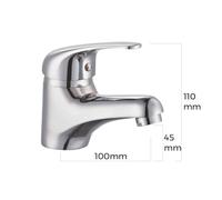 GRIFO MONOMANDO DE LAVABO CARTUCHO CERAMICO 10x11 cm INCLUYE LATIGUILLOS 01160