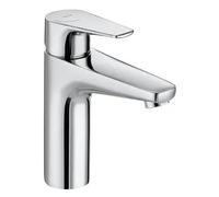 Grifo monomando de lavabo con caño de perfil medio y acabado cromado Atlas Roca