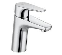 Grifo monomando de lavabo con cuerpo liso y acabado cromado Atlas Roca