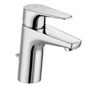 Grifo monomando de lavabo con desagüe automático y acabado cromado Atlas Roca