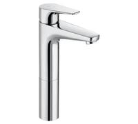 Grifo monomando de lavabo de caño alto con acabado cromado Atlas Roca