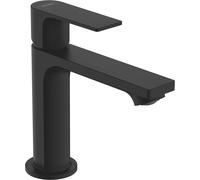 hansgrohe Rebris E mezclador monomando de lavabo 110 CoolStart con desagüe metálico, 133 mm de proyección, 72551670, Color: Negro Mate