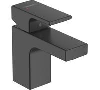 hansgrohe Vernis Shape mezclador monomando de lavabo 70 con desagüe automático, proyección 89 mm, 71560670, Color: Negro Mate
