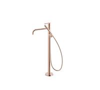 Grifo monomando de pie para bañera con teleducha y maneta acabado oro rosa STUDY EXCLUSIVE TRES - Con base empotrable