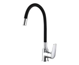 Grifo monomando edm 01155 baiona negro latón zinc flexible cocina - m