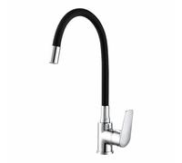Grifo Monomando EDM 01155 Baiona Negro Latón Zinc Flexible Cocina - Marca: EDM Product - EAN: 8425998011555