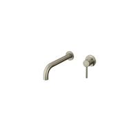 Grifo monomando empotrable para lavabo fabricado en latón con un acabado en color níquel Sirio de GME
