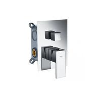 Grifo monomando empotrado de 2 vías para ducha fabricado en latón de acabado cromado de Imex