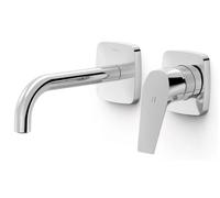 Grifo monomando empotrado para lavabo con acabado cromado Canigó Tres - Con cuerpo empotrable