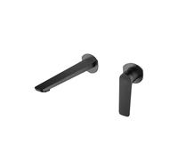 Grifo monomando empotrado para lavabo hecho de latón con acabado negro mate Napoles de Imex - Negro / Latón / Imex