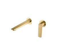 Grifo monomando empotrado para lavabo hecho de latón con acabado oro cepillado nápoles Napoles de Imex - Oro / Sin válvula click-clack